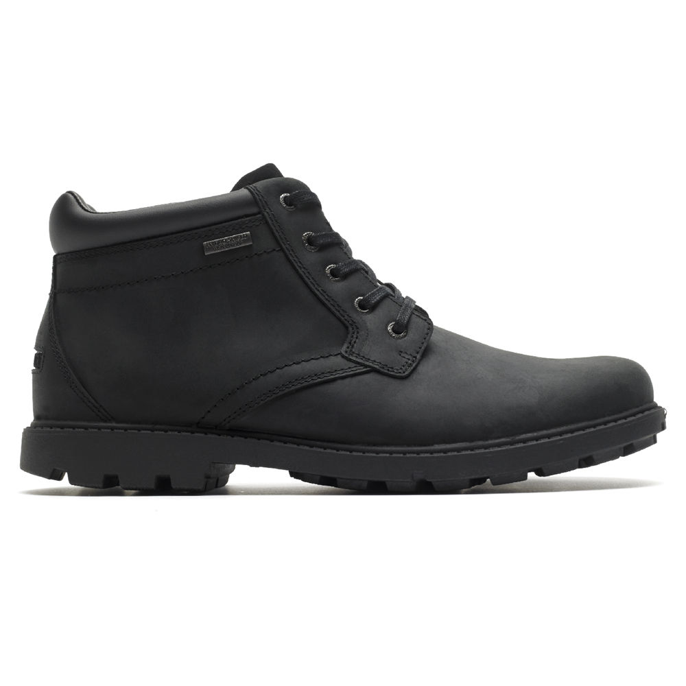 Botas Rockport Hombre Mexico - Storm Surge Plain Toe Negros - MZSRF0125